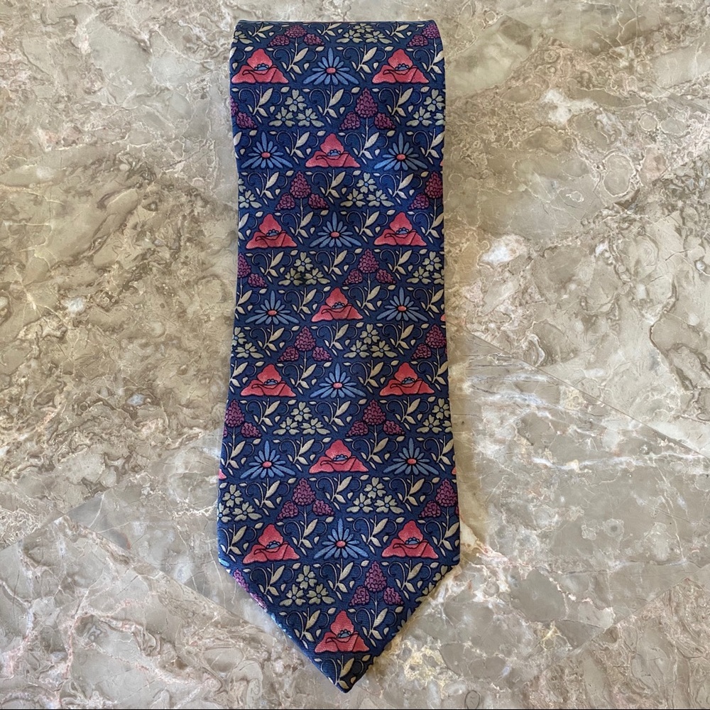 Bass Vintage Silk Floral 4” Tie